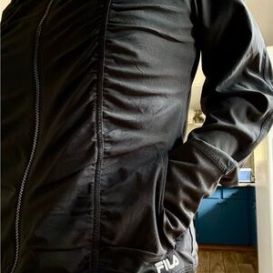 Fila Women’s Gathered Front Seam Black Track Jacket L